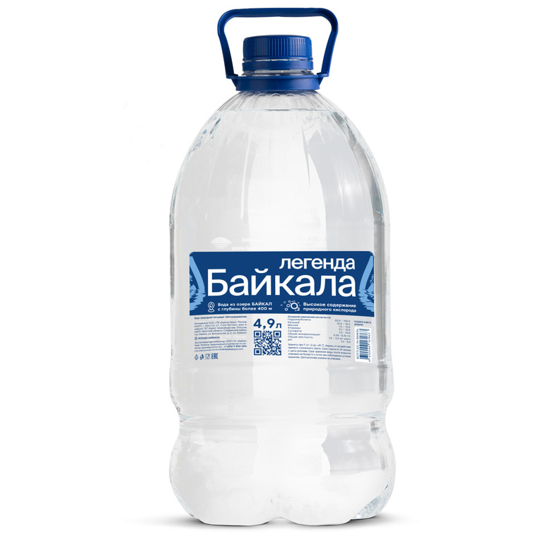 Вода Легенда Байкала (LEGEND OF BAIKAL) 4.9 литра