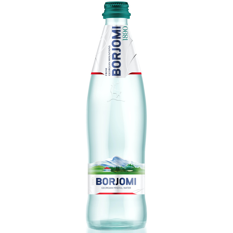 Вода БОРЖОМИ (BORJOMI) газированная стекло 0.5 литра