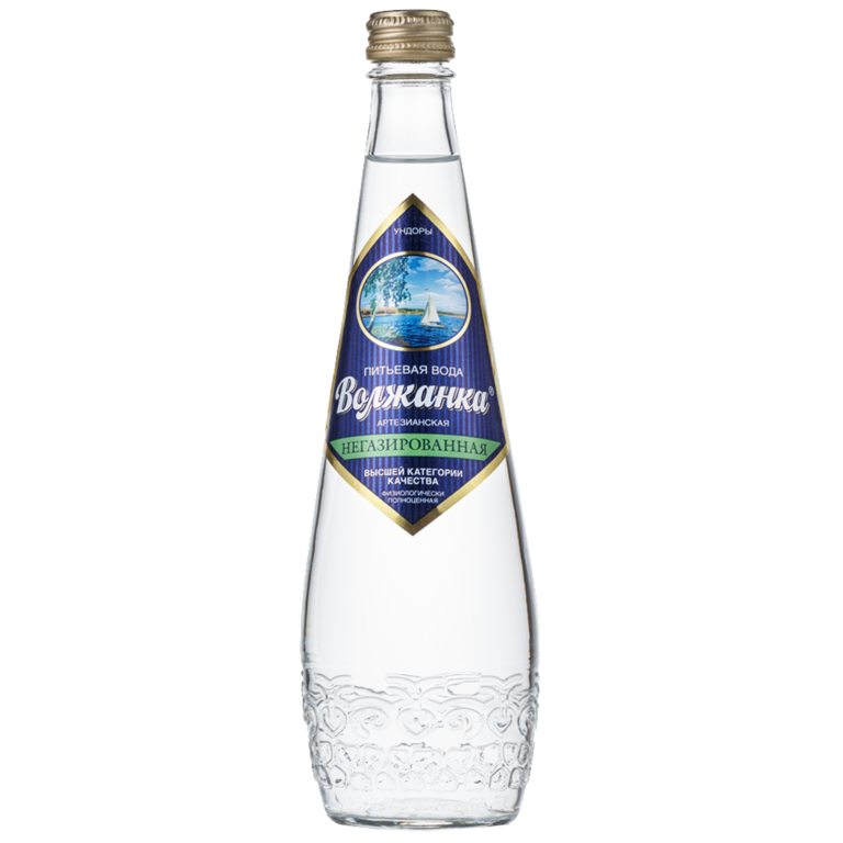 Вода ВОЛЖАНКА негазированная стекло 0.5 литра