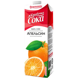 Сок КОРОБОЧКА СОКА Апельсин 1 литр