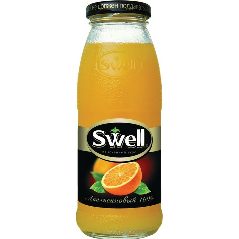 Сок СВЕЛЛ (SWELL) Апельсин с мякотью стекло 0.25 литра 