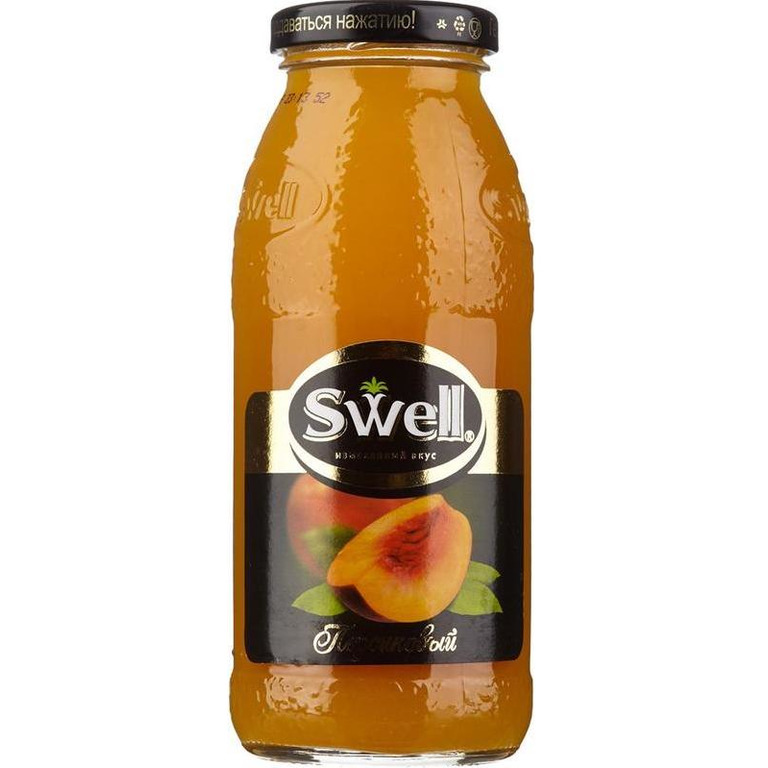 Нектар СВЕЛЛ (SWELL) Персик с мякотью стекло 0.25 литра 