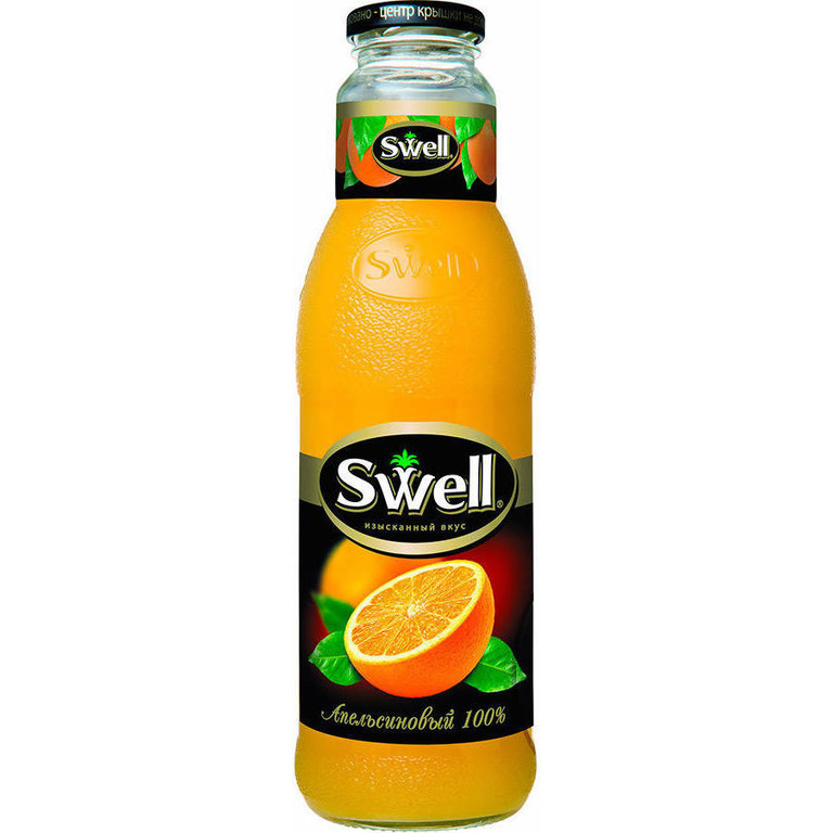 Сок СВЕЛЛ (SWELL) Апельсин с мякотью стекло 0.75 литра 